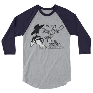 3/4 sleeve raglan shirt- Being Beautiful