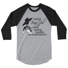 3/4 sleeve raglan shirt- Being Beautiful